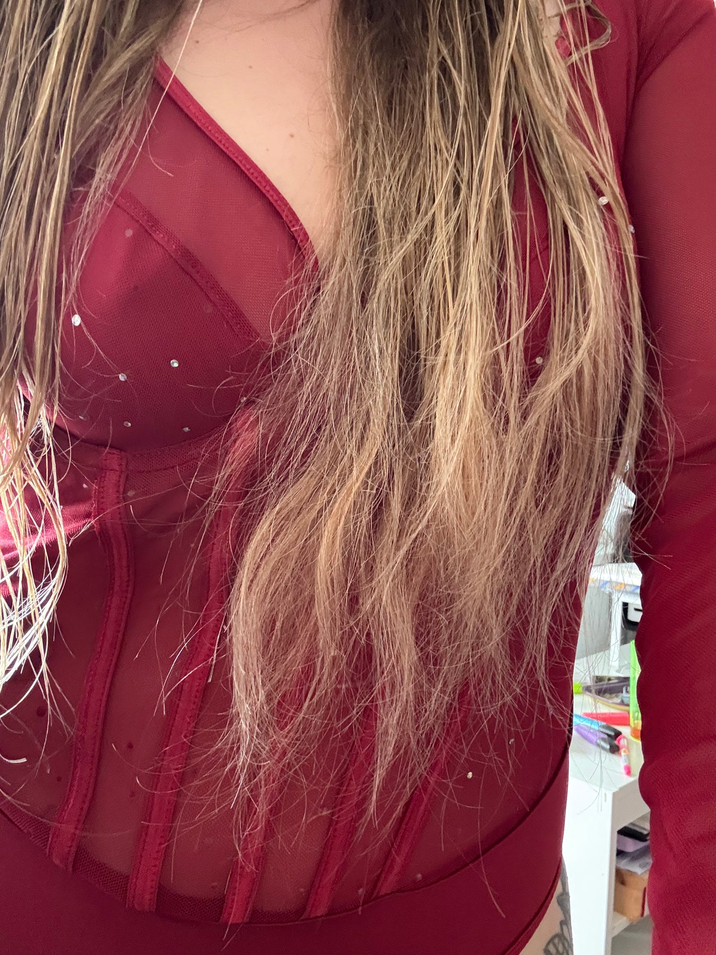 Ruth - Body Rouge avec Strass