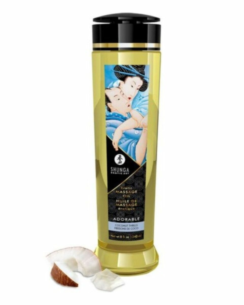 Huile de Massage Érotique Shunga Coconut Thrills – 240 ml