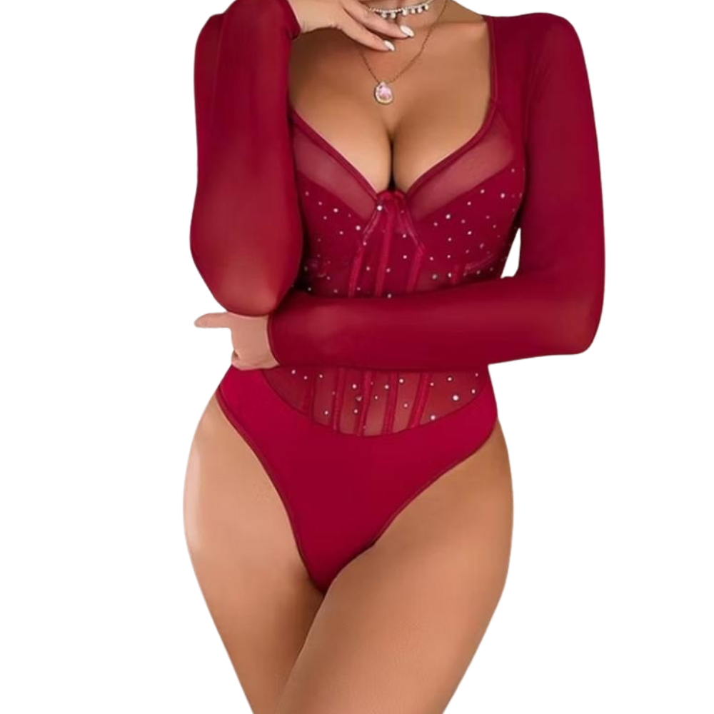 Ruth - Body Rouge avec Strass