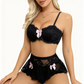 Anabelle - BH-Set - Tanga mit Rüschen Rosa Schleifen