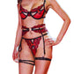 Samantha - Bra Set - Thong - Garter Belt - Floral