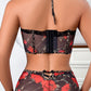 Beatriz - Red and black flower set