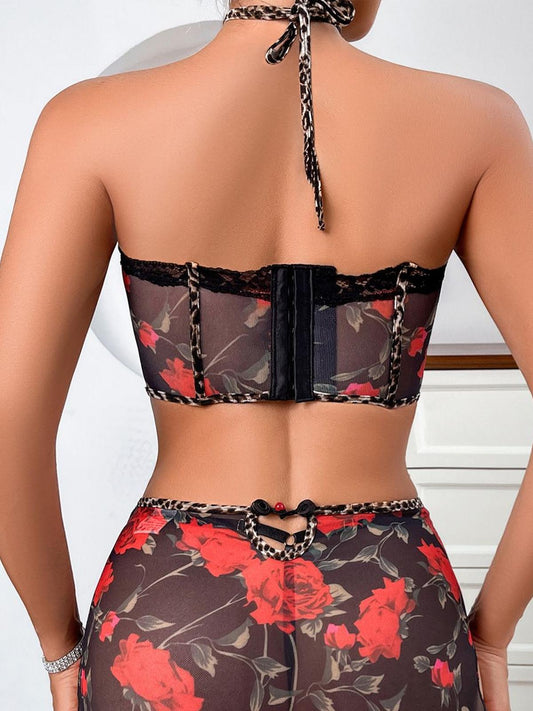Beatriz - Red and black flower set