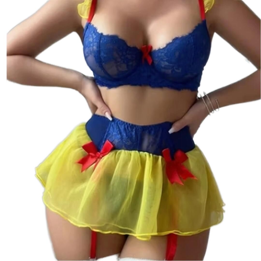 Blanche - Enchanted Princess Set with Fishnet Stockings