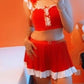 Céleste - Tenue Velours Raffinée Rouge