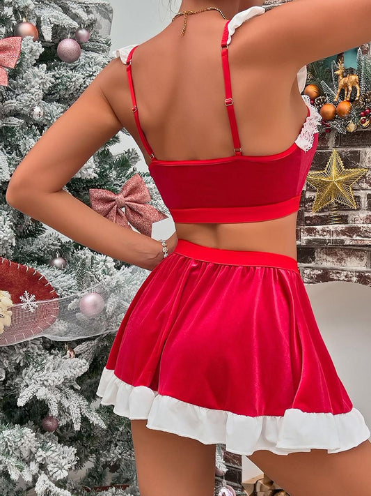 Céleste - Tenue Velours Raffinée Rouge