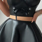 Celina - Black Faux Leather Outfit