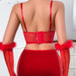 Clara - Lingerie Cœur Rouge Scintillant