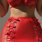Electra - Tenue Rouge Simili Cuir