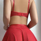 Fanny - Rotes Blumenset mit Rock und Spitze