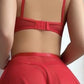 Fanny - Rotes Blumenset mit Rock und Spitze