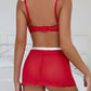 Louise - Dentelle rouge et blanc - French Maid