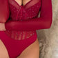 Ruth - Roter Body mit Strasssteinen