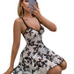 Margareth - Black and White Floral Nightie
