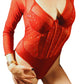 Ruth - Roter Body mit Strasssteinen