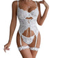 Angela - White Floral Lace Set