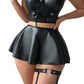 Celina - Black Faux Leather Outfit