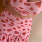 Cherry - Romantic Pink Pajamas with Red Hearts