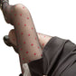 Black tights with red polka dots