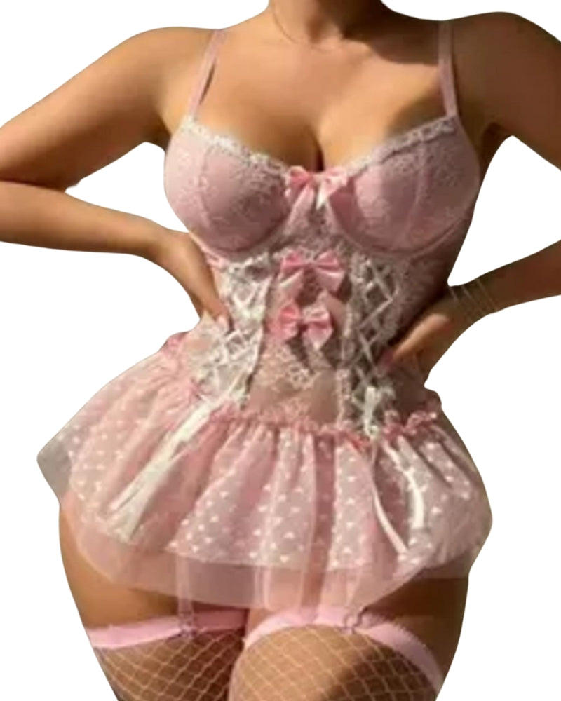 Isaline – Rosa Korsett und sexy Petticoat