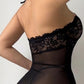 Dina - Robe de nuit noire légère + String
