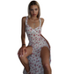Gabriella - Long white floral nightgown - Thong