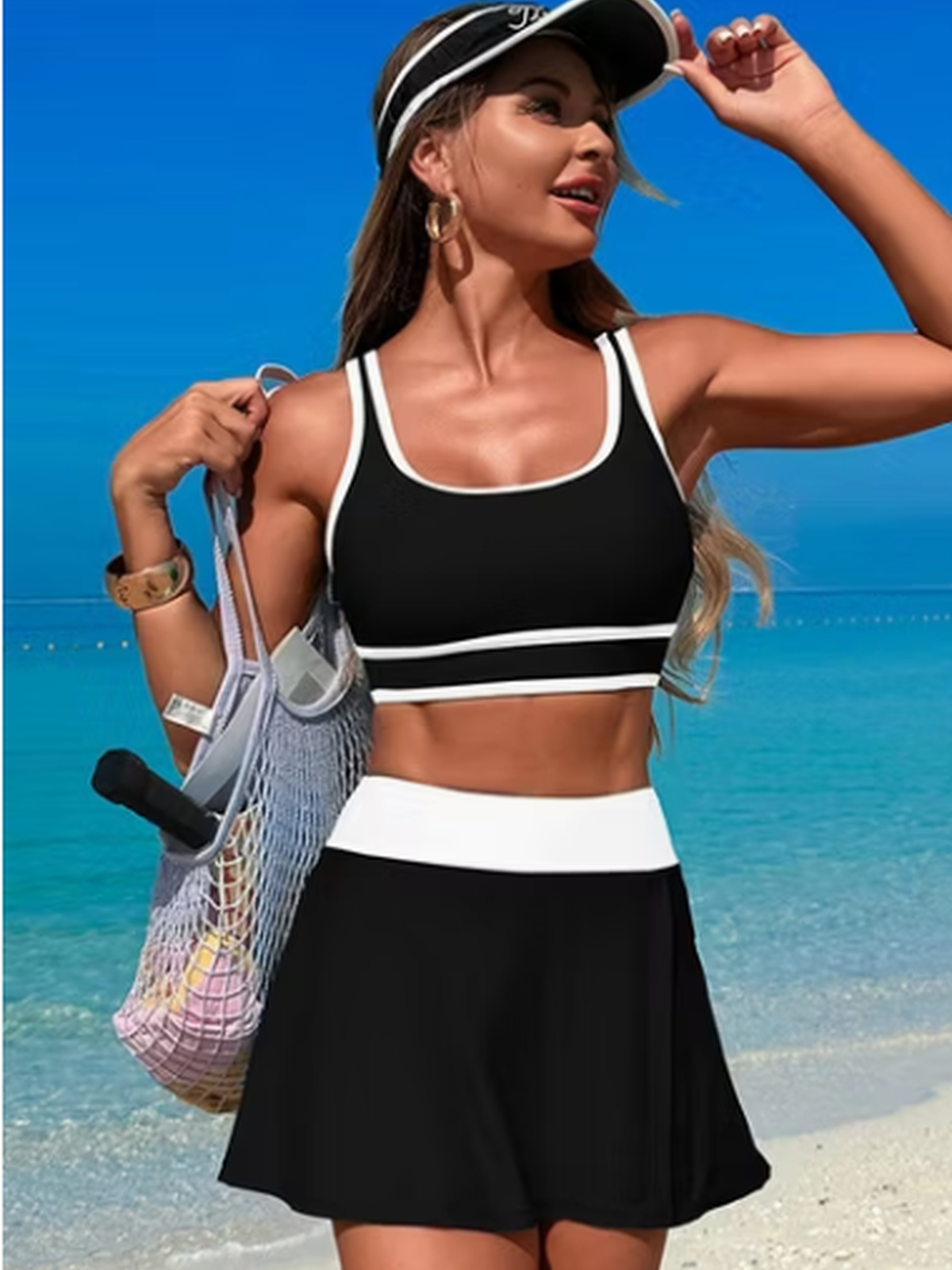 Martina - Swimsuit - Top + Shorty Skirt - Sporty