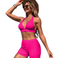 Naïa - Rosa dreieckiger Shorty-Badeanzug
