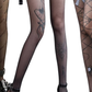 Schwarze gemusterte Strumpfhose