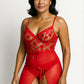 Dahlia - Robe de nuit glamour en rouge passion